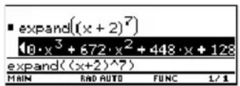 TEXAS INSTRUMENTS TI89 - Entrée ou réponse trop longue pour une seule ligneEntrée ou réponse trop l - 2