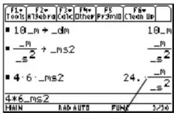 TEXAS INSTRUMENTS TI89 - Définition d'une unité Définition d'une unité - 1