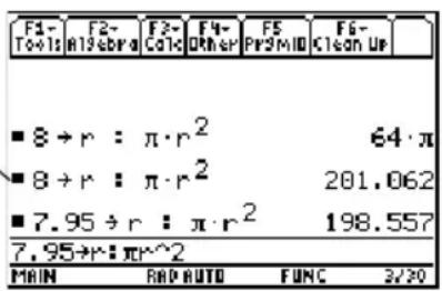 TEXAS INSTRUMENTS TI89 - Rappel d'une entrée précédente Rappel d'une entrée précédente - 1