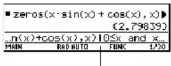 TEXAS INSTRUMENTS TI89 - Recherche des zéros d'une expressionRecherche des zéros d'une expressi - 1