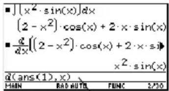 TEXAS INSTRUMENTS TI89 - Intégration et différenciation Intégration et différenciation - 1
