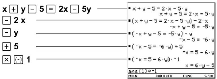 TEXAS INSTRUMENTS TI89 - Résolution d'une équation Résolution d'une équation - 2
