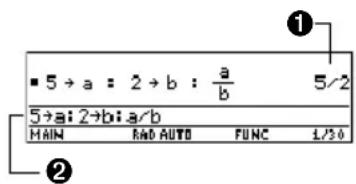 TEXAS INSTRUMENTS TI89 - Saisie de plusieurs expressions sur une ligne Saisie de plusieurs expression - 1