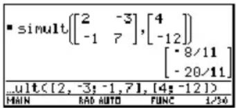 TEXAS INSTRUMENTS TI89 - Résolution d'un système d'équations linéaires Résolution d'un système d'eq - 1