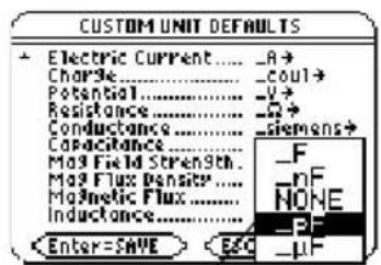 TEXAS INSTRUMENTS TI89 - Personnalisation des unités par défautPersonnalisation des unités par défa - 2