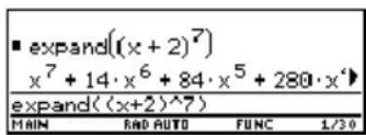 TEXAS INSTRUMENTS TI89 - Entrée ou réponse trop longue pour une seule ligneEntrée ou réponse trop l - 1