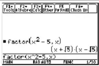 TEXAS INSTRUMENTS TI89 - Étapes et touches Affichage - 1