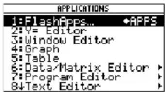 TEXAS INSTRUMENTS TI89 - À partir du menu APPLICATIONSÀ partir du menu APPLICATIONS - 1