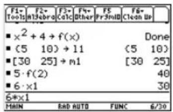 TEXAS INSTRUMENTS TI89 - Étapes et touches Affichage - 12