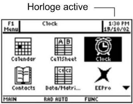 TEXAS INSTRUMENTS TI89 - Désactivation de l'horloge Désactivation de l'horloge - 2