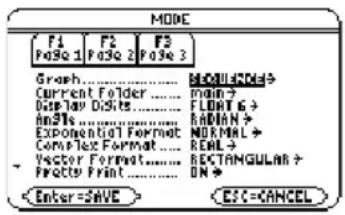TEXAS INSTRUMENTS TI89 - Représentation graphique des suitesReprésentation graphique des suites - 1