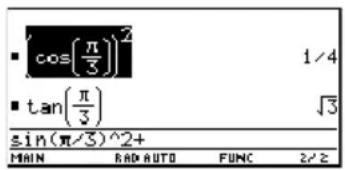 TEXAS INSTRUMENTS TI89 - Collage automatique d'une entrée ou d'une réponseCollage automatique d' - 1