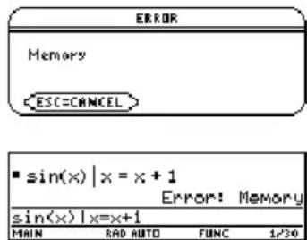 TEXAS INSTRUMENTS TI89 - Limitations des substitutions Limitations des substitutions - 3