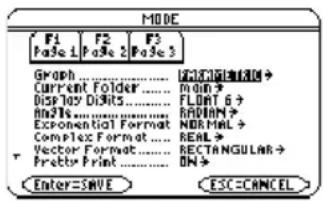TEXAS INSTRUMENTS TI89 - Représentation graphique d'une courbe paramétréeReprésentation graphiq - 1