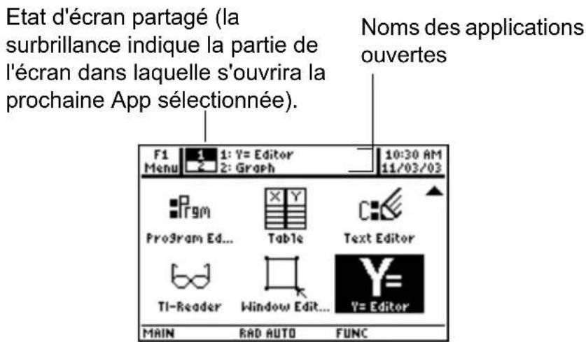 TEXAS INSTRUMENTS TI89 - Ouverture d'Apps et partage d'écran Ouverture d'Apps et partage d'écran - 2