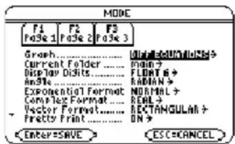 TEXAS INSTRUMENTS TI89 - Représentation graphique d'équations différentielles Représentation graphie - 1