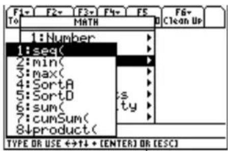 TEXAS INSTRUMENTS TI89 - Sélection des options de sous-menu Sélection des options de sous-menu - 1