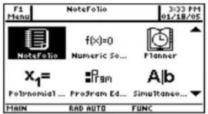 TEXAS INSTRUMENTS TI89 - À partir du bureau AppsÀ partir du bureau Apps - 1