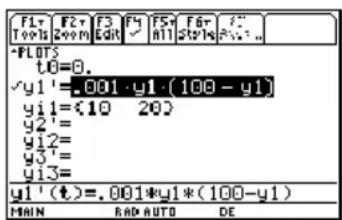 TEXAS INSTRUMENTS TI89 - Représentation graphique d'équations différentielles Représentation graphie - 2