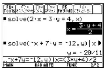 TEXAS INSTRUMENTS TI89 - Étapes et touches Affichage - 13