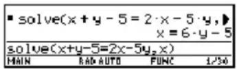 TEXAS INSTRUMENTS TI89 - Résolution d'une équation Résolution d'une équation - 1