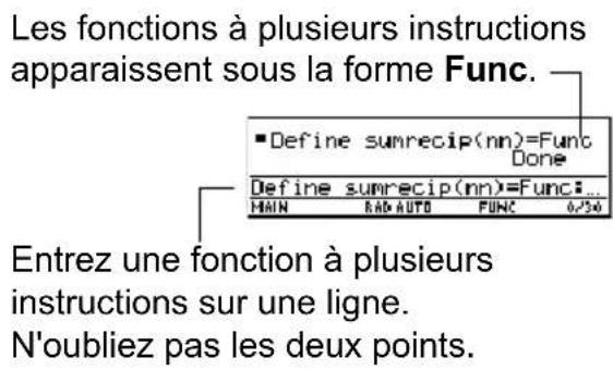 TEXAS INSTRUMENTS TI89 - Création d'une fonction à plusieurs instructions Création d'une fonction à pl - 2