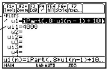 TEXAS INSTRUMENTS TI89 - Sélection de suites Sélection de suites - 1