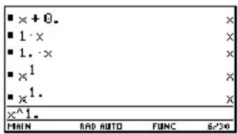 TEXAS INSTRUMENTS TI89 - Règles de simplification par défautRègles de simplification par défaut - 5