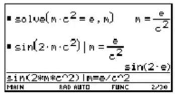 TEXAS INSTRUMENTS TI89 - Limitations des substitutions Limitations des substitutions - 4