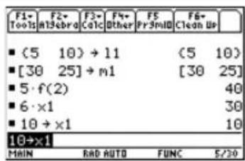 TEXAS INSTRUMENTS TI89 - Étapes et touches Affichage - 4
