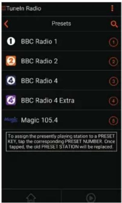 PHILIPS Fidelio AW3000 - Appuyez sur une ligne de la liste où vous voulez ajouter la station présélectionnée. Par exemple, si vous voulez attribuer le numéro 2 présélectionné à cette station, appuyez sur la deuxième ligne. - 1
