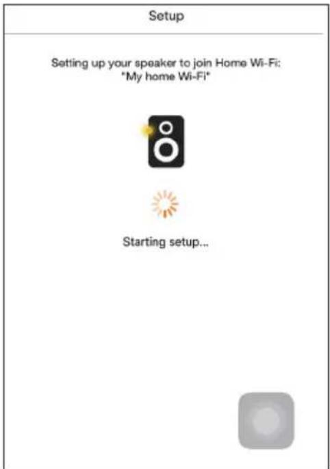 PHILIPS Fidelio AW3000 - Attendez que le voyant d'état de charge de AW3000 reste allumé en blanc, puis appuyez sur Suivant dans l'écran d'application. - 1
