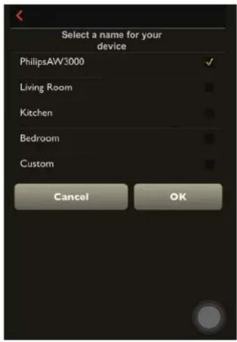 PHILIPS Fidelio AW3000 - Option 1 : configuration de la connexion sans fil à un routeur autre que WPS par l'intermédiaire d'un appareil iOS - 8
