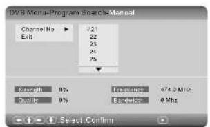 SALORA DVP7028DVBT - Recherche des émetteurs (syntonisation) - 3