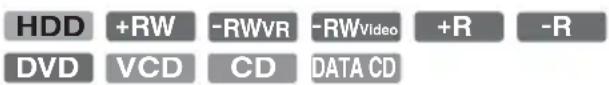 HDD +RW -RWVR -RWVideo +R -R DVD VCD CD DATA CD