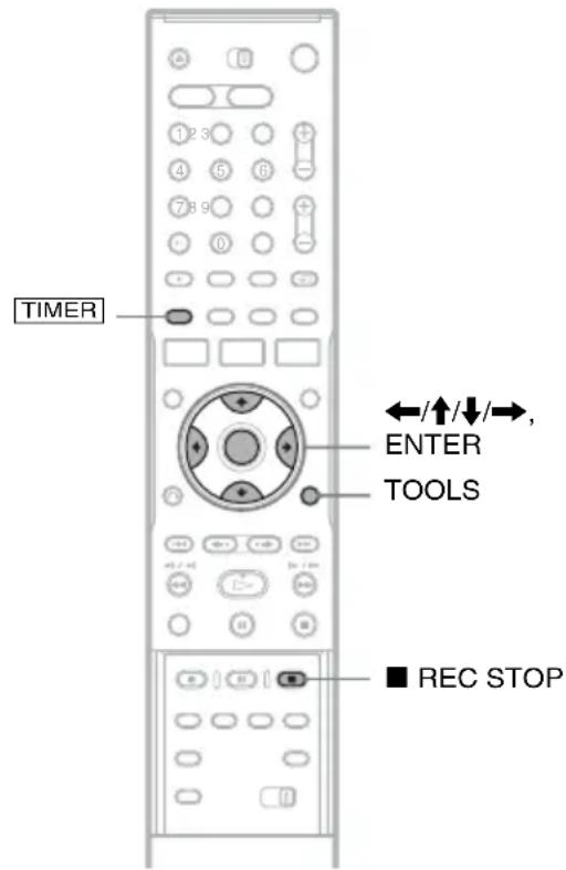 TIMER ENTER TOOLS ■ REC STOP