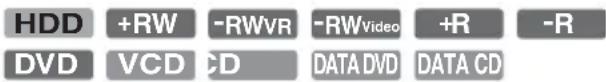 HDD +RW -RWVR -RWVideo +R -R DVD VCD CD DATA DVD DATA CD