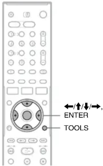 1 2 3 4 5 6 7 8 9 0 ←/↑/↓/→, ENTER TOOLS