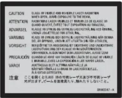 CAUTION CLASS IR VIBLE AND RIVERLE LASER RADIATION WHEN OPEN, AVOID EXPOSURE TO THE REAM. ATTENTION RADIATIONS LASER VIBLES ET MIRLES DE CLASSE DE QUAND OUVERT, ENTET TOIT EXPORATION AU RIGEAU. ADVARSEL KLASSE IR SYNEG OS USYNEI LASERSTRAELING VID AMING, UNDAG LOUSETTELE FOR STRALING. VARNING KLASS IR SYNEG ODY OSYNEI LASERSTRAELING NAY DINA DE, AN OPPEND, UNIVAT ATT USTRITA DIÑ POR STRALLEN. VORSIGHT NE SÓDNIETIR ARDOCKING ET SOBTRARE UNID UNSOBTARE LASERSTRAELING DE KLASSE IR NO GONSTRANEREN. VORKHINDEN, AUSIN NOTCH DUM DESISTRAFL. AUSIN ZUNI PRECAUACIÓN QUANDO DE KARE YAV RADIANO LASER DE CLASSE IR VIBLE E IMBIABLE, ENTIE LA EXPOSCION A LOS NAYOS LASER. VAROI AMMTRISSA ET STALTIMA NARKVILLE JA NARKATIOMALLE LUKAR IN LABRATICATELLLE. LA AATOSO SATRISFEN. 注意 ここを聞くとCLASS 3の可視レーグ ヤル及び不可視レーグ 地が出ます。ビームを直線見たり、触れたりしないこと。 2010.04.7 - A