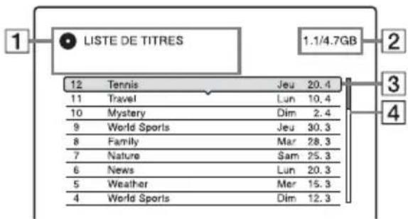 SONY RDRHX720 - Appuyez sur TITLE LIST. - 2