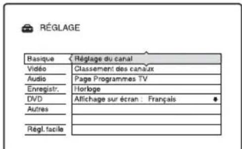 SONY RDRHX720 - Réglages de réception de l'antenne et de langue (Basique) - 1
