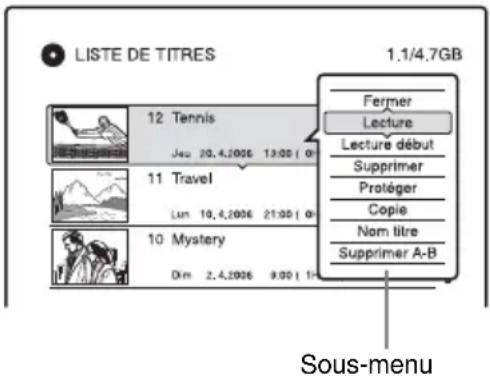 SONY RDRHX720 - Sélectionnez un titre et appuyez sur ENTER. - 1