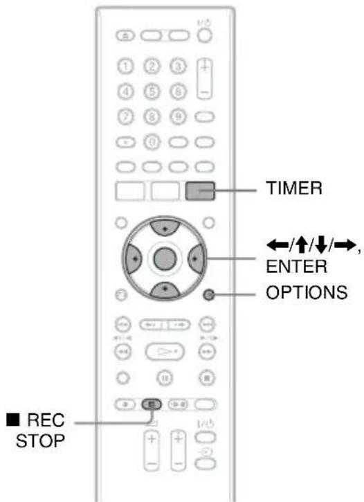 SONY RDRHX720 - Programmation manuelle d'un enregistrement (Standard) - 1