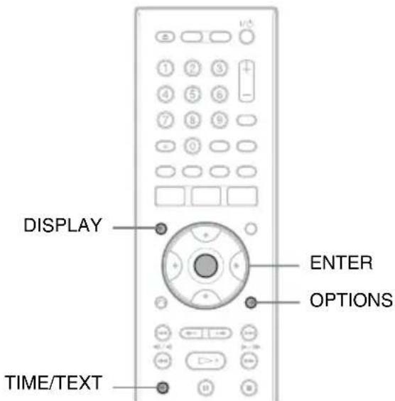 SONY RDRHX720 - Affichage du temps de lecture/temps restant et des informations de lecture - 2