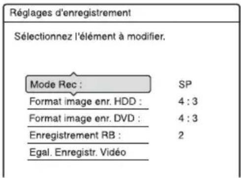 SONY RDRHX720 - Réglage de la qualité et du format de l'image enregistrée - 2