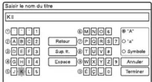 SONY RDRHX720 - Changement de nom d'une émission enregistrée - 3