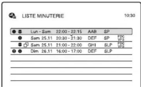 SONY RDRHX720 - Appuyez sur TIMER LIST. - 1