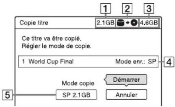 SONY RDRHX720 - Copie d'un seul titre (Copie titre) - 1
