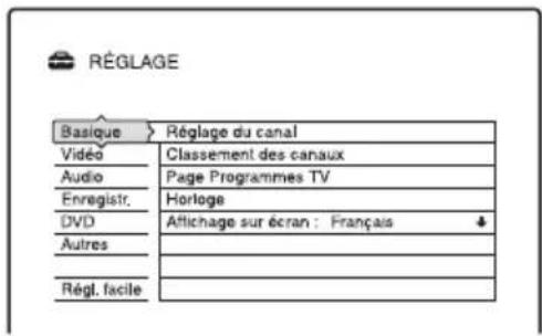 SONY RDRHX720 - Réglage des chaînes de TV payante/Canal+ analogique - 4