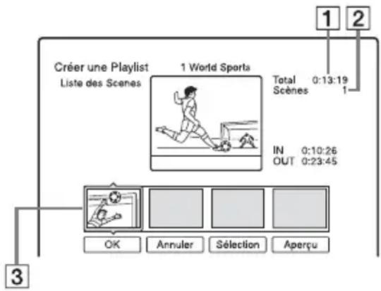 SONY RDRHX720 - Sélectionnez le point IN à l'aide de ««/»», puis appuyez sur ENTER. - 1